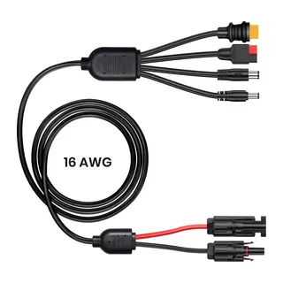 4 IN 1 CABLE GÜNEŞ ENERJİSİ İSTASYONU JENERATÖRÜ VE GÜNEŞ PANELİ İÇİN ANDERSON ADAPTÖR