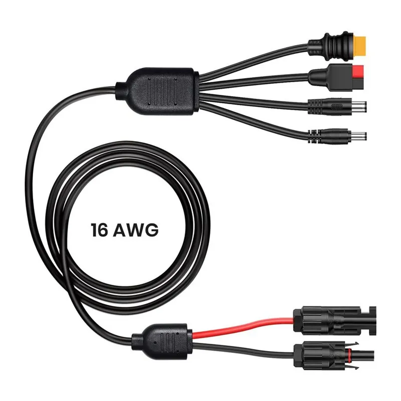 4 IN 1 CABLE GÜNEŞ ENERJİSİ İSTASYONU JENERATÖRÜ VE GÜNEŞ PANELİ İÇİN ANDERSON ADAPTÖR