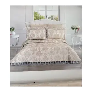 Şönil 3 Parça Çift Kişilik 255x265 cm Lüx Yatak Örtüsü Seti Çeyizlik Yatak Takımı
