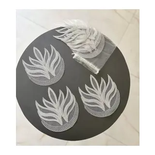 6 lı Dantel Kahve Sunumluğu 15x15 cm Asorti Desenli Zarif Sunum Aksesuarı