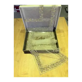 Salon Takımı Çeyizlik Hayal Tül Runner Set 5 Parça Hayal Tül Ranır Masa Sehpa Konsol Örtüsü Emona