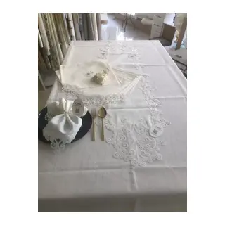 Sofra Takımı 26 Parça Anna Model Yemek Takımı Örtüsü Dertsiz 160 x 260 cm Masa Örtüsü