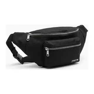 Siyah Unisex Bel Çantası Çapraz Askılı Günlük Kullanım Fermuarlı 30x13 cm