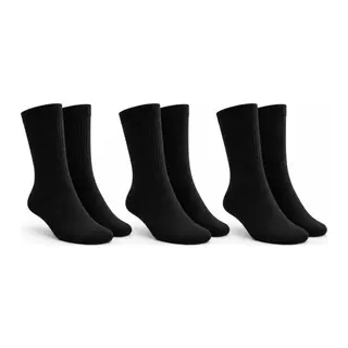 Unisex Siyah Soket Çorap 3'lü Set Düz Basic Ribanalı Günlük Spor Esnek Rahat Uzun Çorap Konforlu Set