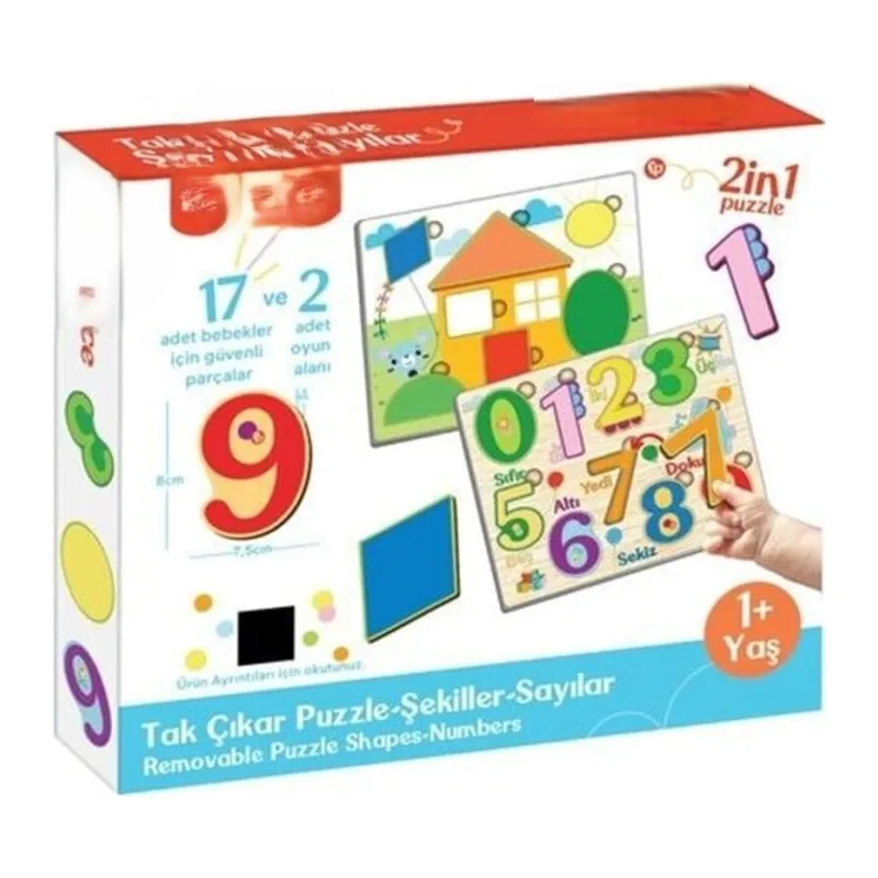 FP2762 TAK ÇIKAR PUZZLE ŞEKİLLER SAYILAR