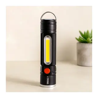 Zoomlu USB Şarjlı Metal El Feneri