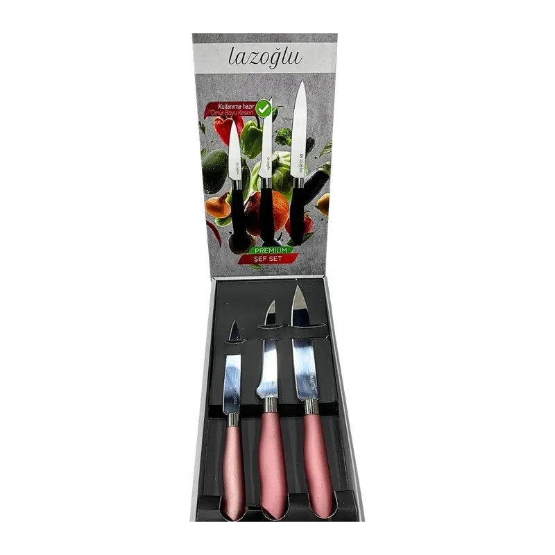 3'li Premium Şef Set Bıçağı