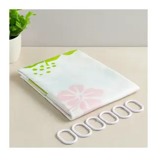 PVC Banyo Duş Perdesi 90x180 cm - 2'li, 12 Halka