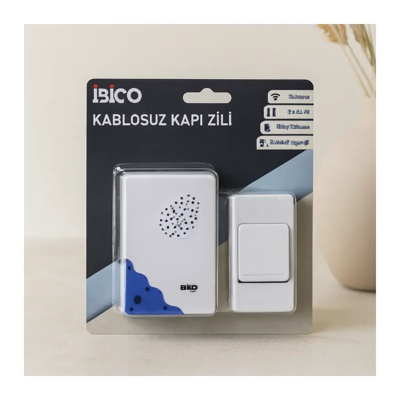 Pilli Kablosuz Kapı Zili - 50m, 16 Melodi