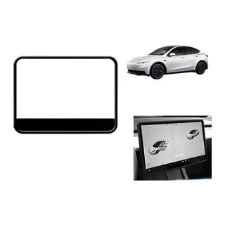 Tesla Model Y Standart ve Juniper Uyumlu Multimedya Ön Ekran Kenar Koruyucu Silikon Çerçeve Trim 1 Adet Siyah
