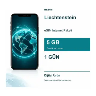 Liechtenstein eSIM İnternet Paketi Günlük 5 GB 1 Gün