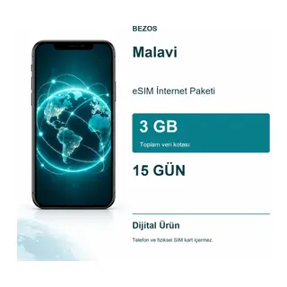 Malavi eSIM İnternet Paketi 3 GB 15 Gün