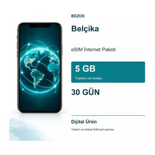 Belçika eSIM İnternet Paketi 5 GB 30 Gün