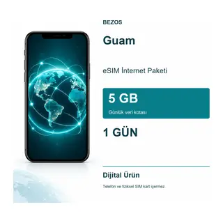 Guam eSIM İnternet Paketi Günlük 5 GB 1 Gün