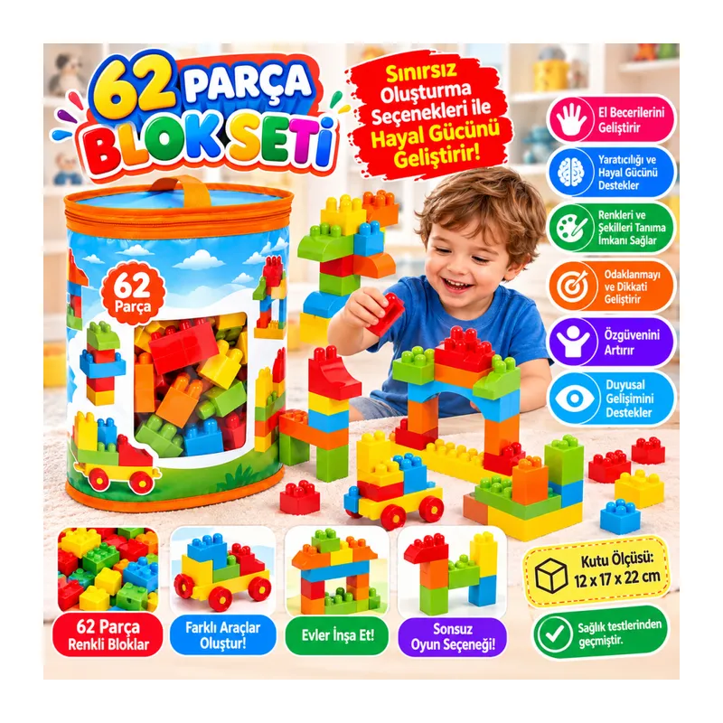 01253 Multi Bloklar 62 Parça