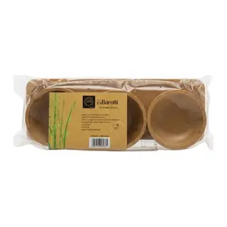 3'li Altlıklı Bambu Mini Sunumluk