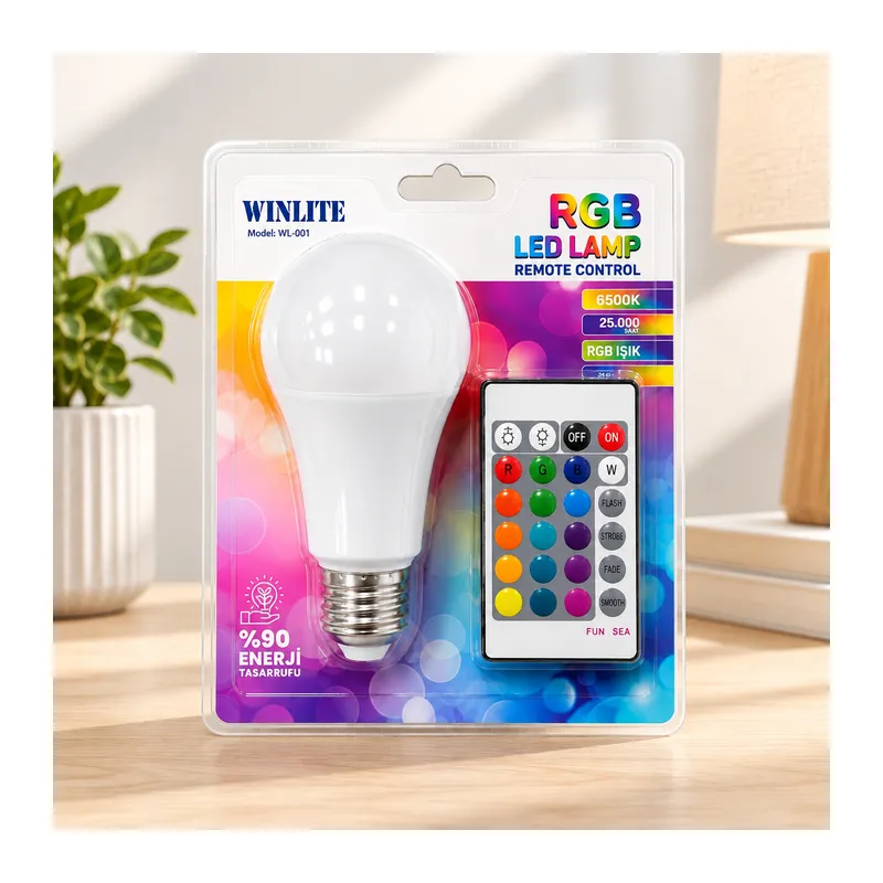 9 W Kumandalı RGB LED Ampul