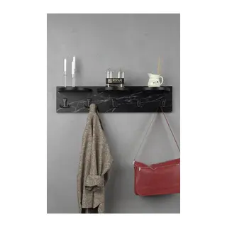 5'li Duvar Askılığı Bendir Siyah 80 cm