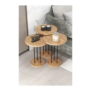 Metal Terra Zigon Çam Kahverengi 3'lü