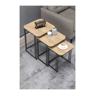 Alize Zigon Sehpa Kahverengi 3'lü