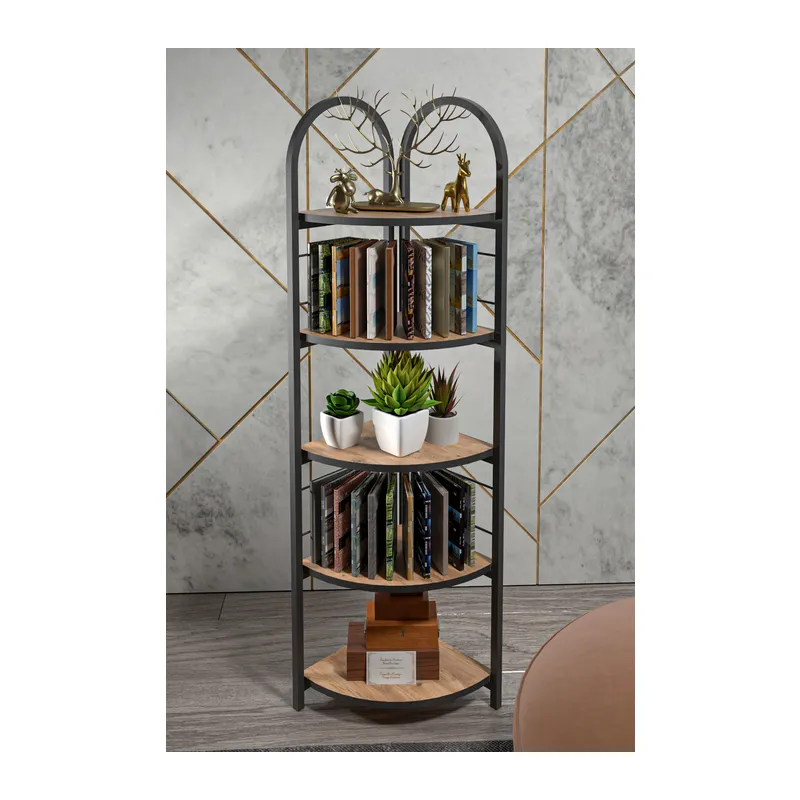 Metal Köşe Kitaplığı Atlantik Çam