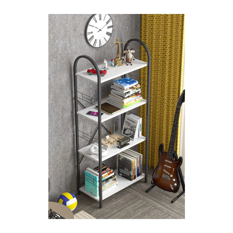 Metal Kitaplık Beyaz 150 cm