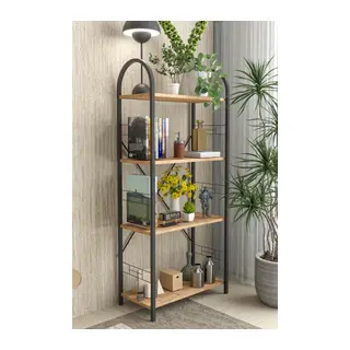 Metal Kitaplık Kahverengi 150 cm