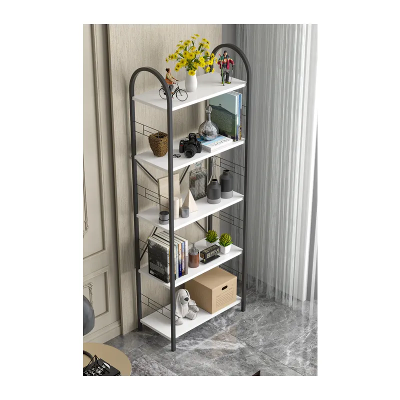 Metal Kitaplık Beyaz 180 cm