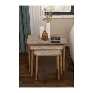 Torna Ayak Zigon Sehpa Çok Renkli 3'lü