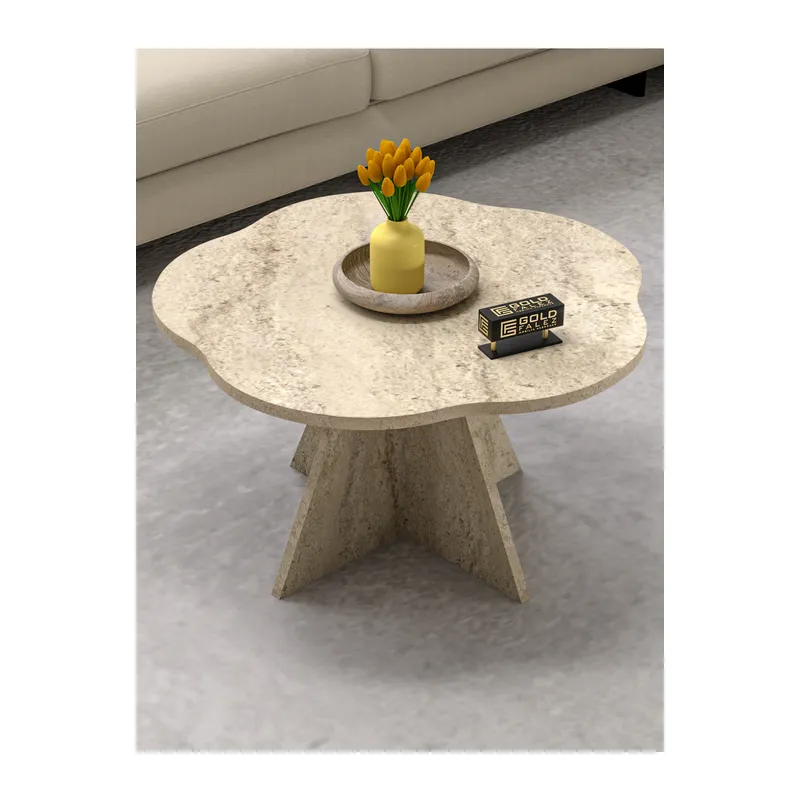 Çiçek Orta Sehpa Bej 70 cm
