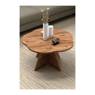 Çiçek Orta Sehpa Kahverengi 70 cm