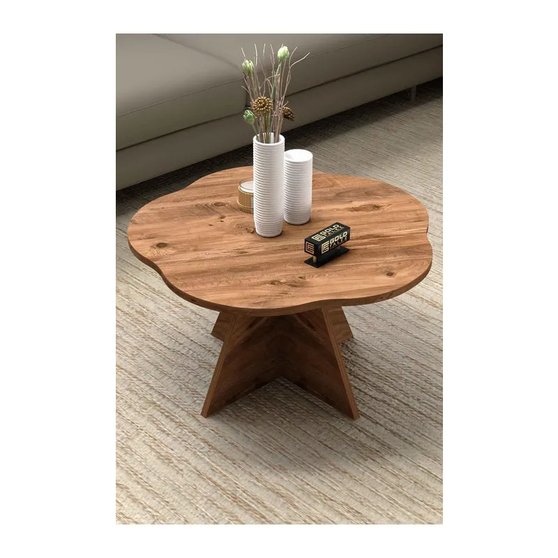 Çiçek Orta Sehpa Kahverengi 70 cm