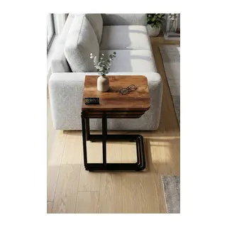 Tekerlekli Zigon Yan Sehpa Barok 3'lü