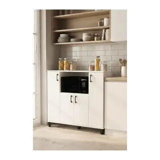 Mikrodalga Dolabı Beyaz 120 cm