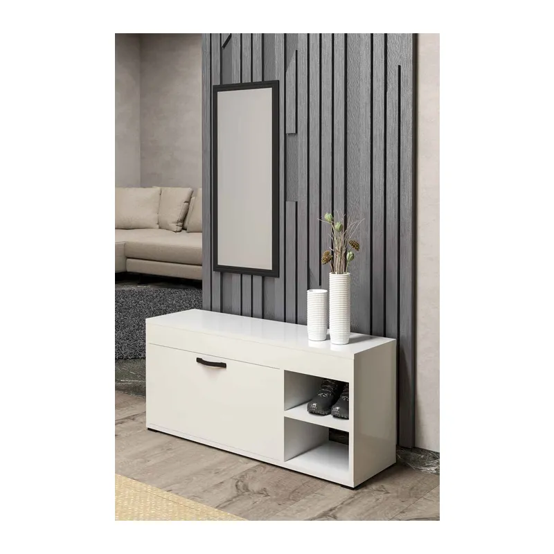 Ayakkabılık Dolabı Beyaz 90 cm