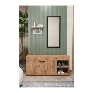 Ayakkabılık Dolabı Kahverengi 90 cm