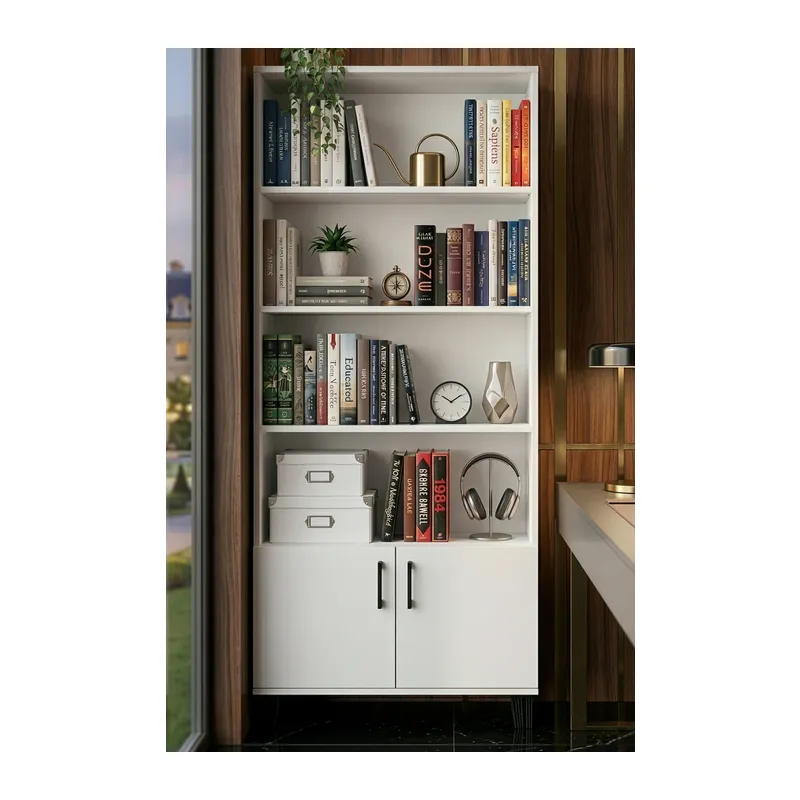 Çok Amaçlı Kitaplık Suntalam Beyaz 75x190