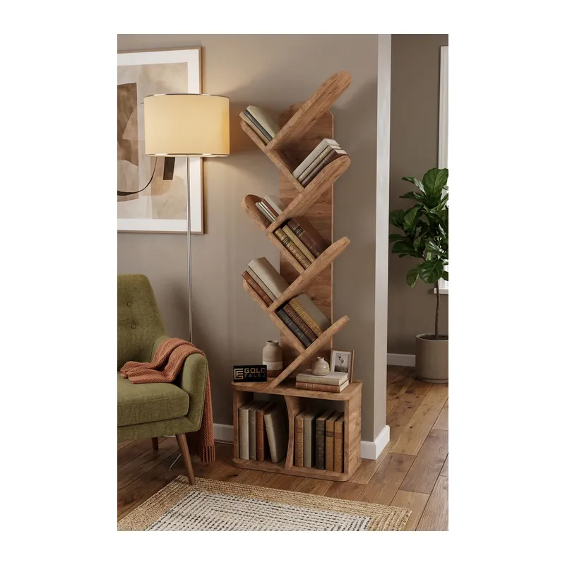 Yaprak Kitaplık Suntalam Kahverengi 45x132