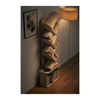 Yaprak Kitaplık Suntalam Ekru 45x132