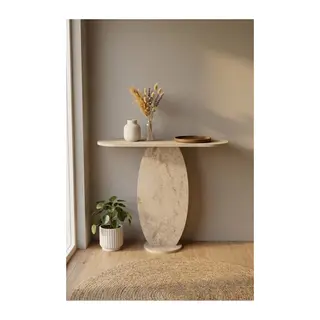 Dresuar Modern Dekoratif Antre Konsolu Giriş Hol Koridor Salon Konsol Masası 7031 Traverten