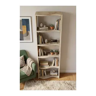 Kitaplık 5 Raflı Esinti Modern Çok Amaçlı Dekoratif Raf Ünitesi Geniş Kütüphane Ofis Kitaplığı 7082 raverten