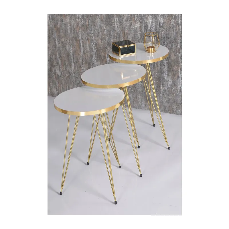 Gold Tel Zigon Beyaz 3'lü