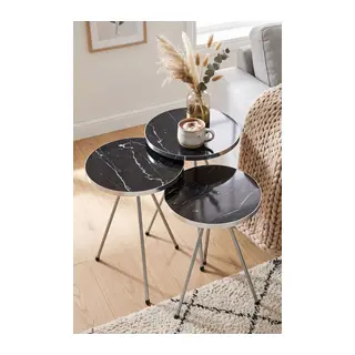 Gümüş Metal Zigon Bendir Siyah 3'lü