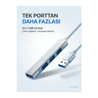 EKD-UH60, USB3.0 to 3xUSB 2.0, 1xUSB 3.0, Metal, USB HUB