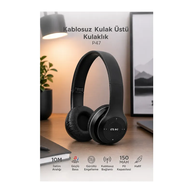 P47 FM'li Bluetooth Kulaklık