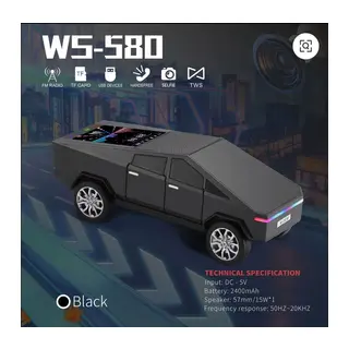 Wster WS-580 Music Car Speaker (Cybertruck, LED)