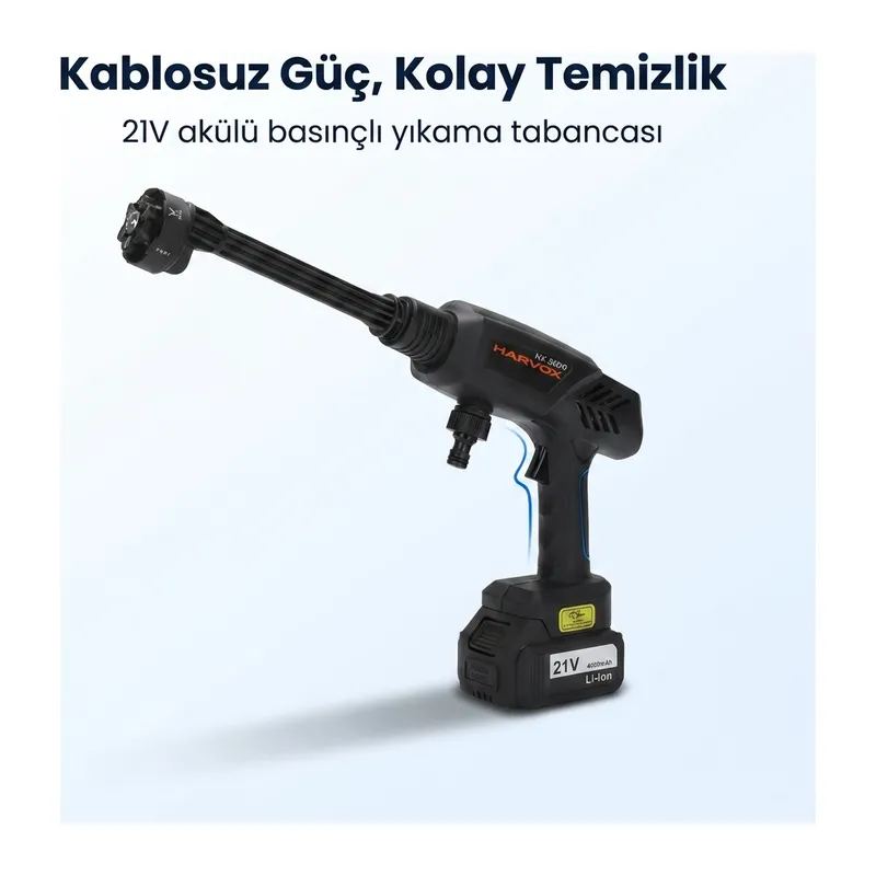 Kablosuz Basınçlı Yıkama Tabancası | Taşınabilir Oto Yıkama