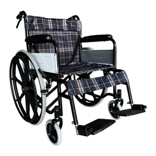 G099 Ekose Kumaş Standart Tekerlekli Sandalye