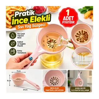 Pratik İnce Elekli Mutfak Gereci Sıvı Yağ Süzgeci (adet fiyatıdır)