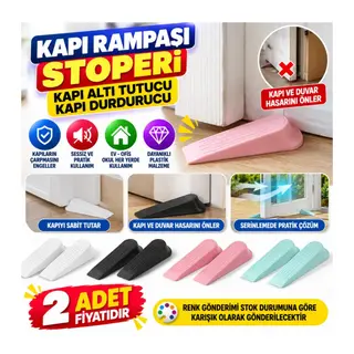Kapı Rampası Stoperi Kapı Altı Tutucu Kapı Durdurucu (2 Adet)